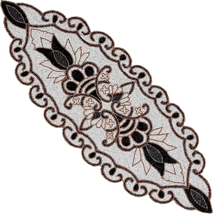 36" Decorative Beaded Table Runner by CLEENTABLE