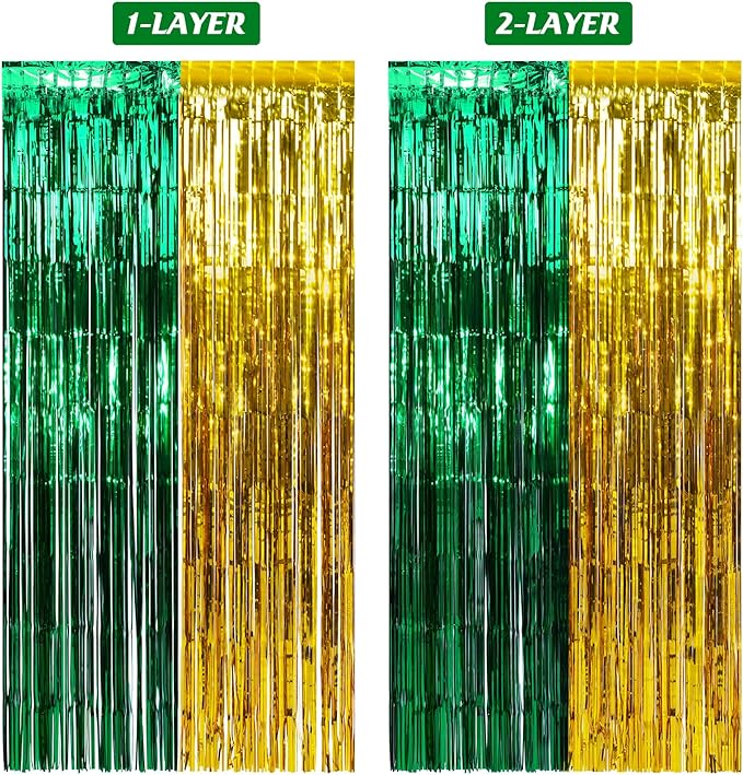 3Pack 3.3Ft x 6.6Ft Graduation Foil Fringe Curtain Backdrop Decorations - Image 5