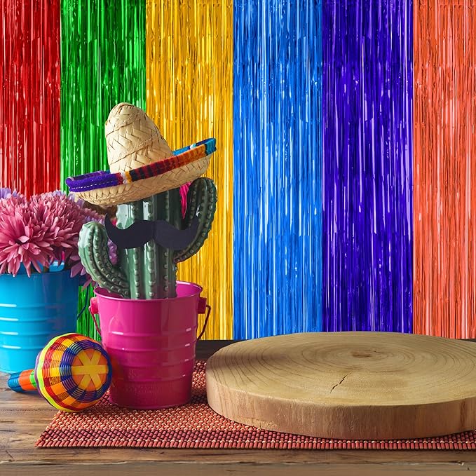2 Pack Cinco De Mayo Decorations, 3.28 FT x 7.05 FT Fiesta Rainbow Backdrop - Image 7