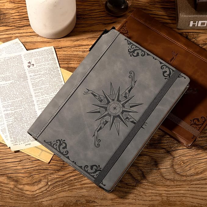 CAGIE Compass Leather Notebook Journal - Image 7