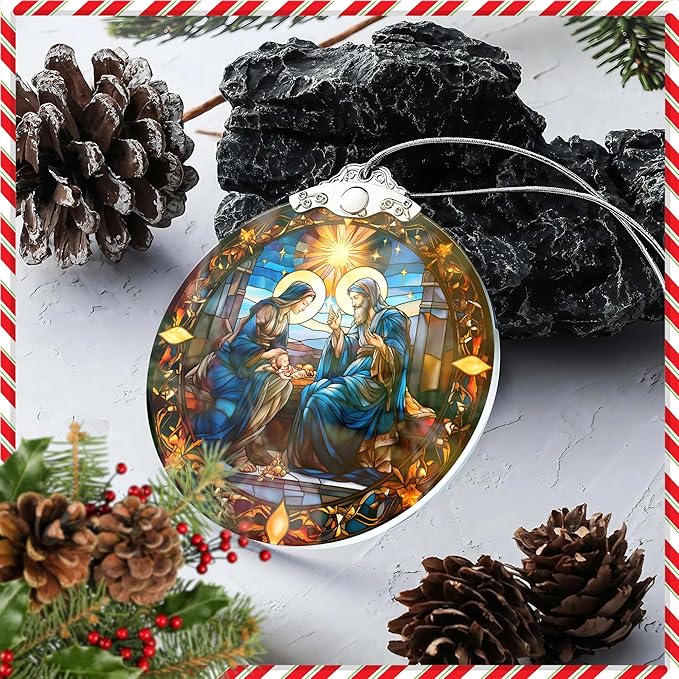 Nativity Ornament, Christian Holiday Decor, Religious Keepsake, Jesus Gift Idea - Image 7