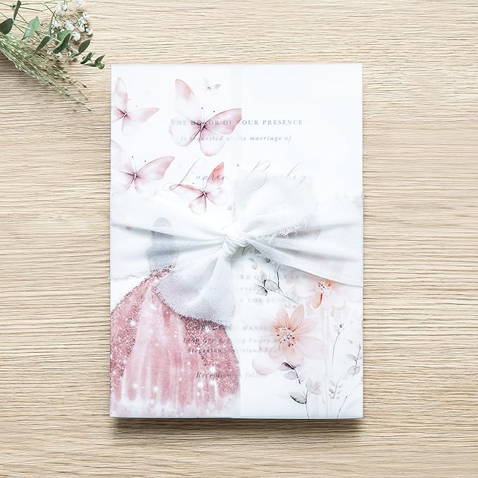 PONATIA 50 PCS Vellum Jackets for 5x7 Invitations - Image 8