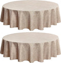 Fitable Faux Linen Round Tablecloths 60 Inches by Fitable