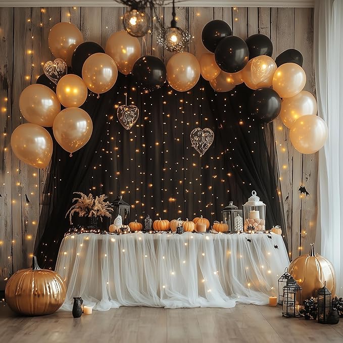 Fomcet Black Tulle Backdrop Curtains - Image 8