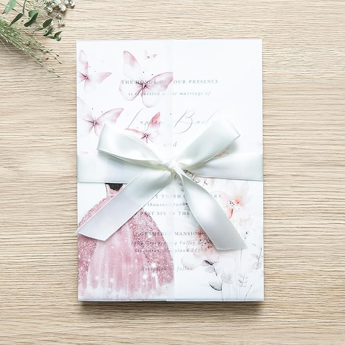 PONATIA 50 PCS Vellum Jackets for 5x7 Invitations - Image 6