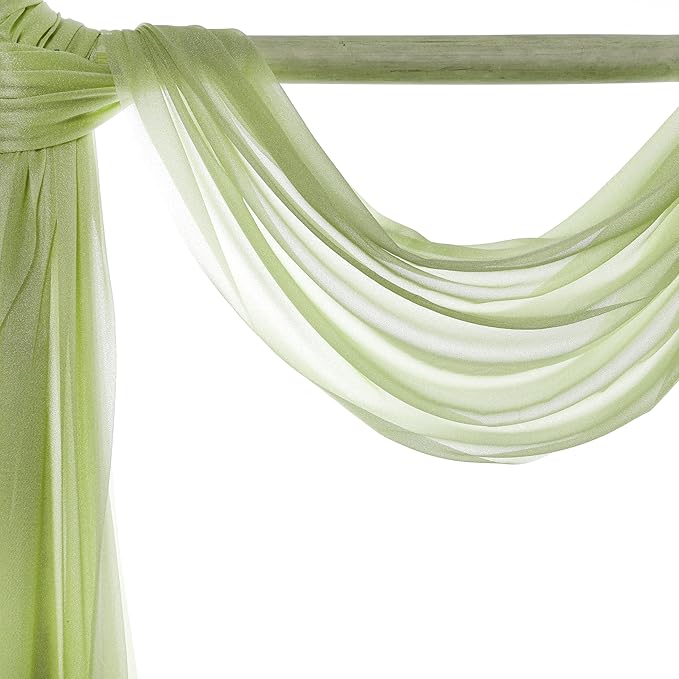 VDS Pack of 1 Panel Wedding Arch Draping Fabric Sheer Chiffon Fabric Drapery - Image 4