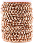 Mandala Crafts 6mm Faux Rose Gold Pearl Beads Roll by MandalaCrafts