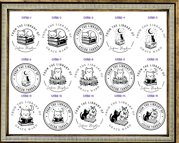 STAMPI Custom Book Embosser or Personalized Book Stamp – from The Library of - Image 2