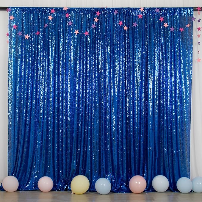 ShiDianYi Sequin Backdrop 10FTX10FT Blue Sparkle Backdrops by ShiDianYi