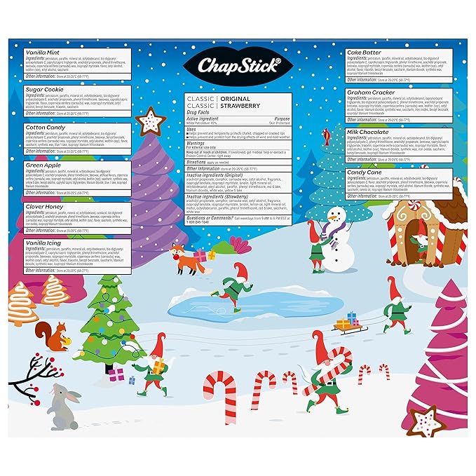 ChapStick 12 Days of Holiday Advent Calendar Lip Balm Gift Set - Image 9