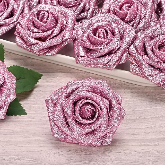 BLEUM CADE 36Pcs Artificial Flowers Fake Roses - Image 2