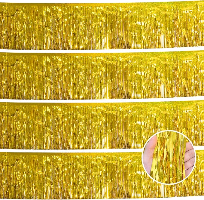 Laser Gold Christmas Decorations Tinsel Garland Parade Float Decorations by YUKL
