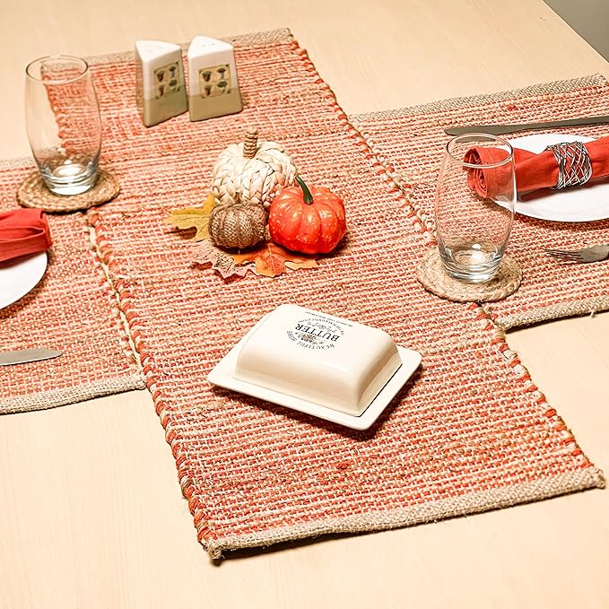 Chardin home Natural Jute Table Runner 13x48 Inch – Vintage Boho Rustic Table - Image 8