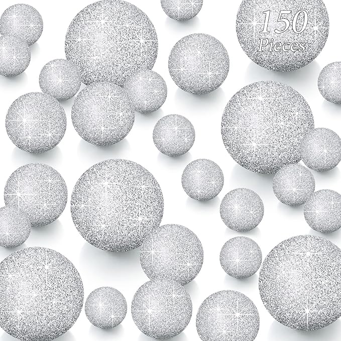 150 Pieces Vase Filler Faux Pearls Vase Makeup Beads No Hole Gloss Bead Mixed by Junkin