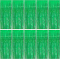 Tinsel Curtain Party Backdrop Green Birthday Decorations 10 Packs Glitter Foil by KEJ