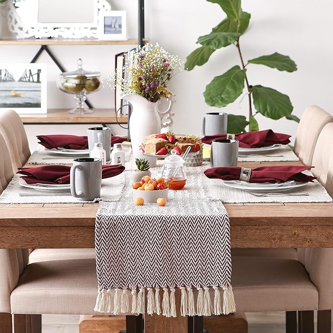 DII Woven Basic Tabletop Collection, Chevron Table Runner - Image 2