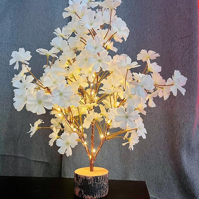19Inch Cherry Blossom Tree Light, Lighted Artificial Tree - Image 6