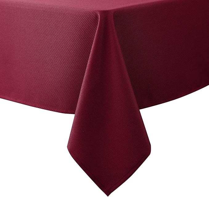 Biscaynebay Textured Fabric Christmas Tablecloths 60x108 Inches Rectangular by Biscaynebay