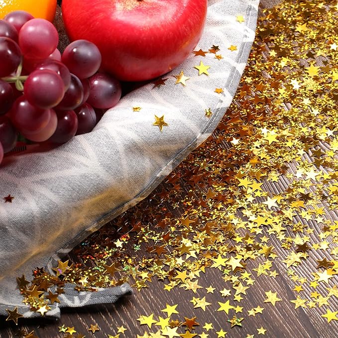 Hestya 60g Star Confetti Glitter Table Confetti Metallic Foil Stars - Image 5