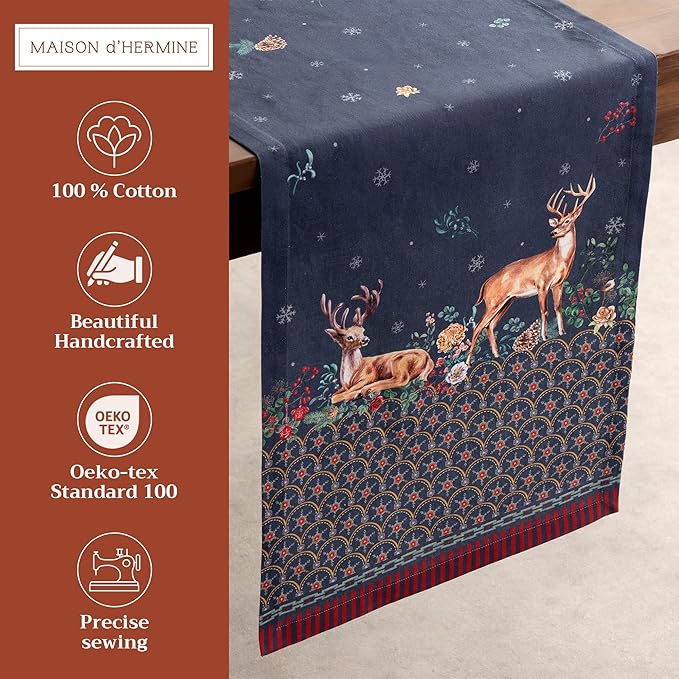Maison d' Hermine Table Runner 100% Cotton Single Layer Table Runners 108 - Image 2
