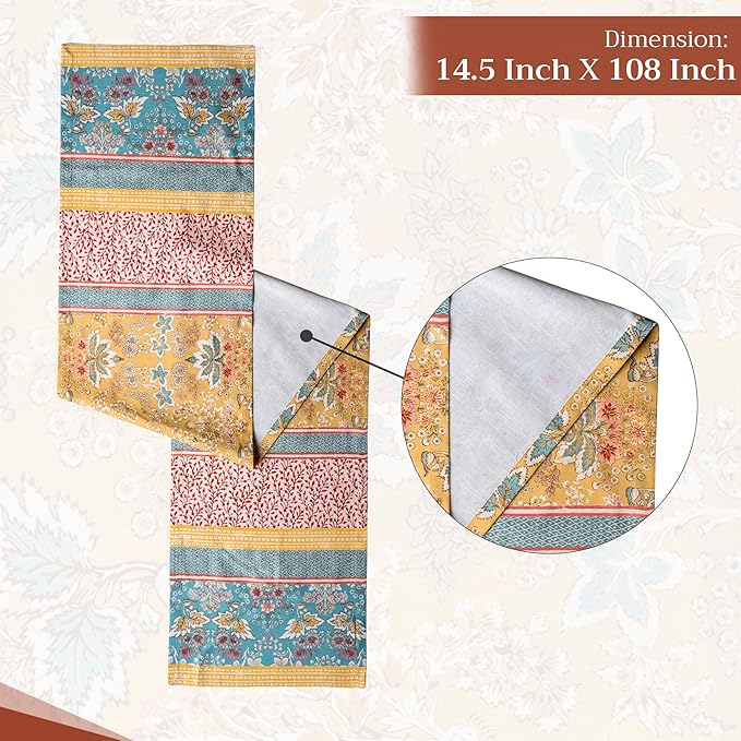 Maison d' Hermine Table runner 100% Cotton Single Layer Table Runners 108 - Image 4