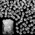 LAIDANLA 500PCS Fake Ice Cubes Clear Acrylic Gems Vase Fillers by LAIDANLA