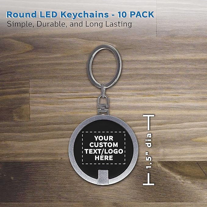DISCOUNT PROMOS 10 Round LED Keychains - Image 5