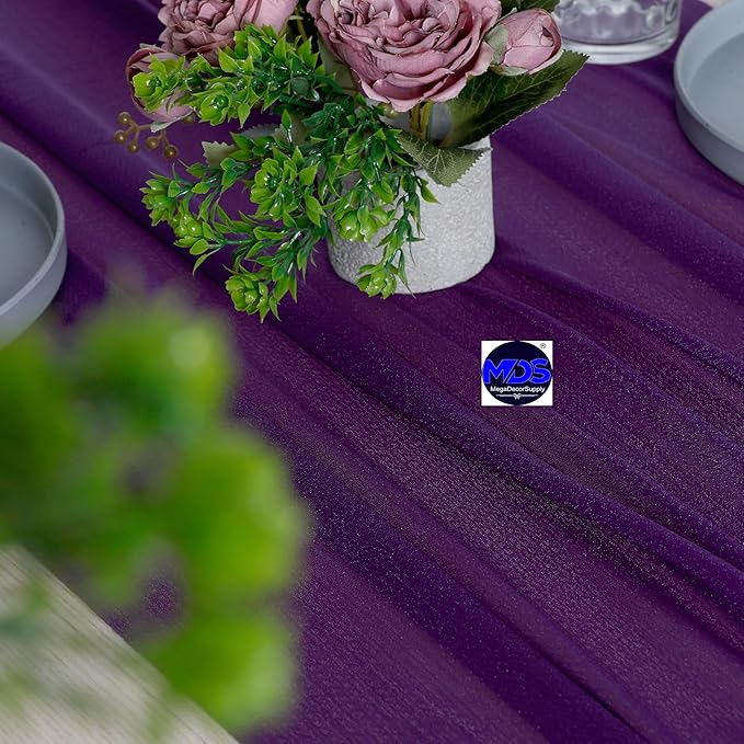 MDS 2 Pack 14ft Chiffon Table Runner 29 x 170 Inches Sheer Wedding Runner - Image 5