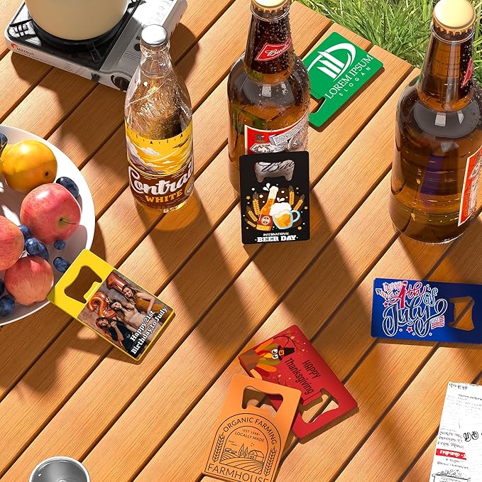 4-100 Pcs Custom Bottle Opener, Personalized Stainless Steel Credit Card Bottle - Image 5