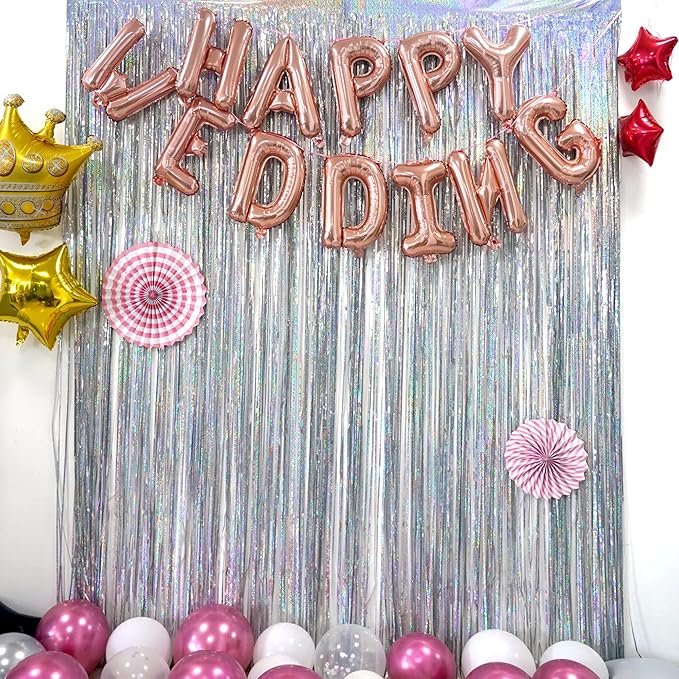 Silver Foil Fringe Tinsel Backdrop - Image 7
