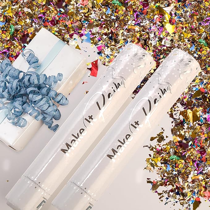 PrimePure Confetti Cannon Party Poppers by PRIMEPURE