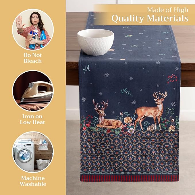 Maison d' Hermine Table Runner 100% Cotton Double Layer Table Runners 108 - Image 3