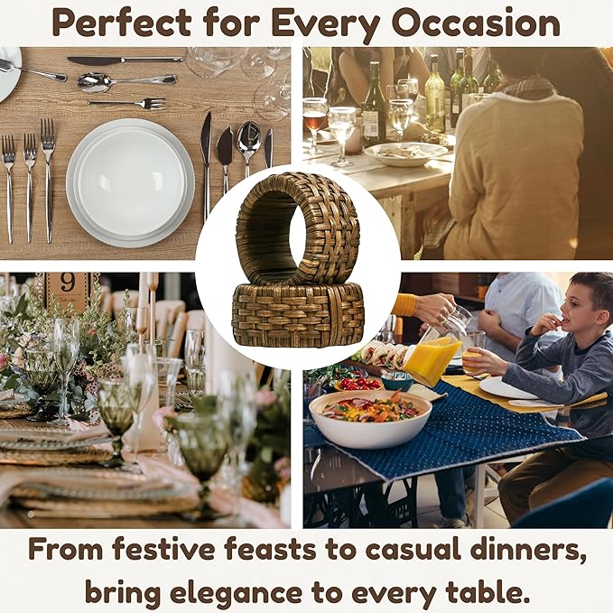 Decorative Cane Napkin Rings Set of 12 - Image 7