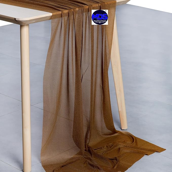 MDS 2 Pack 14ft Chiffon Table Runner 29 x 170 Inches Sheer Wedding Runner - Image 2