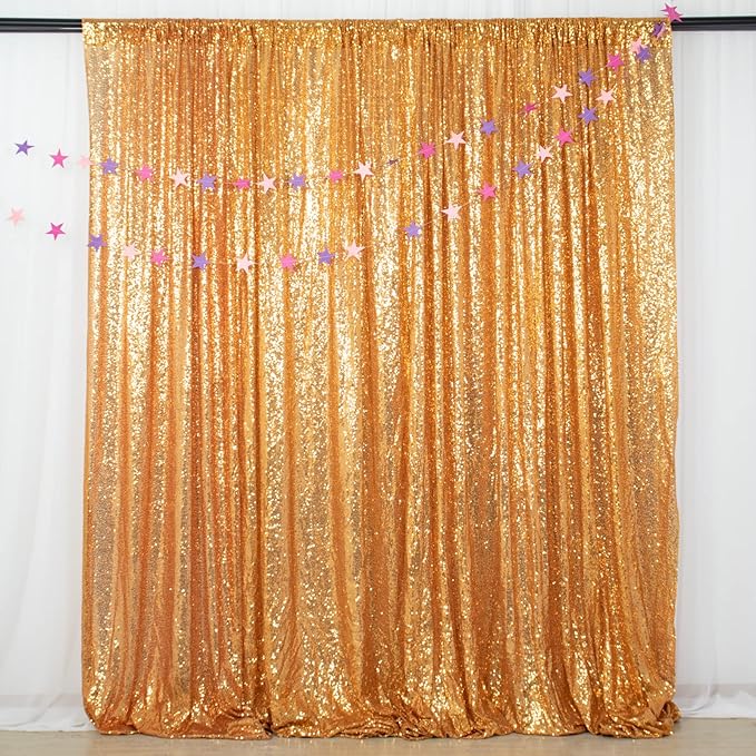 ShinyBeauty Sequin Gold Backdrop by ShinyBeauty