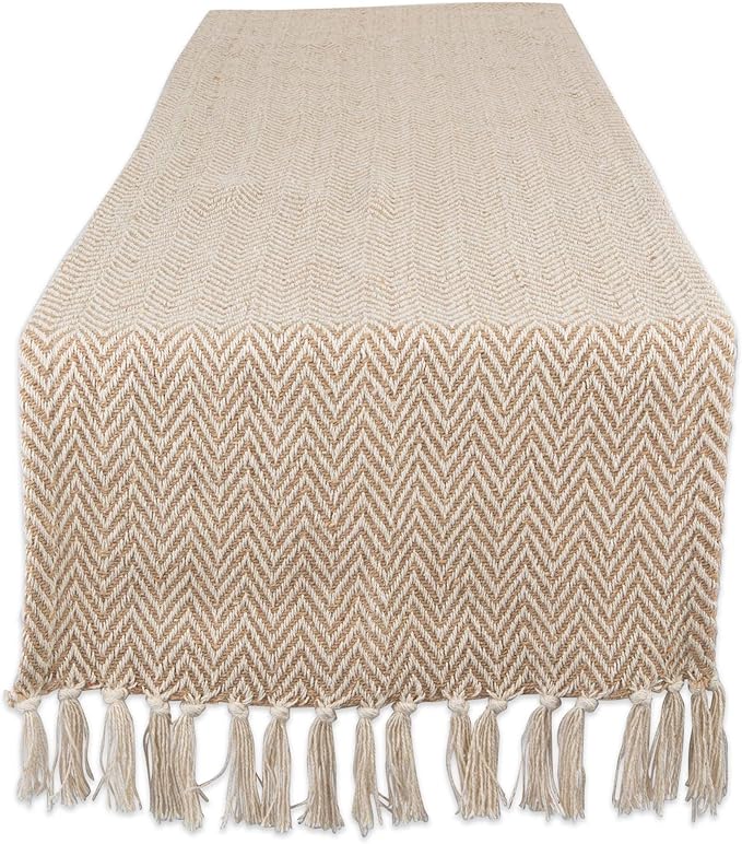 DII Woven Basic Tabletop Collection Chevron Table Runner by DII