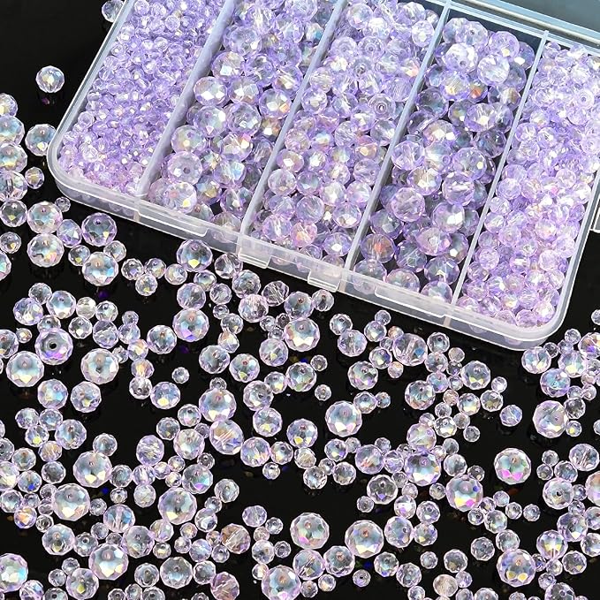 800Pcs 4/6/8/10mm Crystal Glass Beads by Laopottbeads