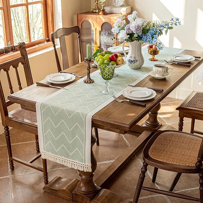 Table Runners 119 Inches, Waterproof Boho Table Runner - Image 2