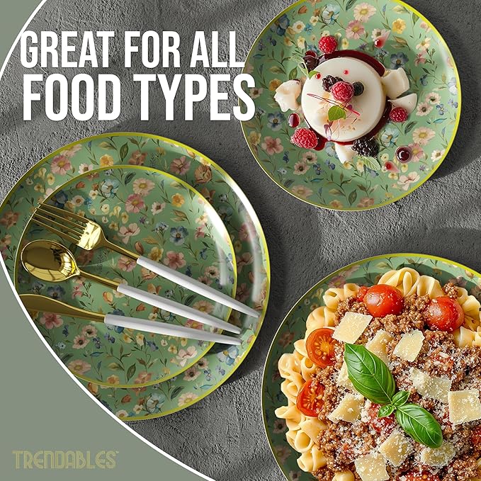 Trendables Heavy Duty Paper Plates Set - Image 4