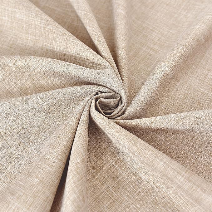 Fitable Linen Textured Beige Tablecloths 2 Pack, Faux Burlap Rectangle Table - Image 8