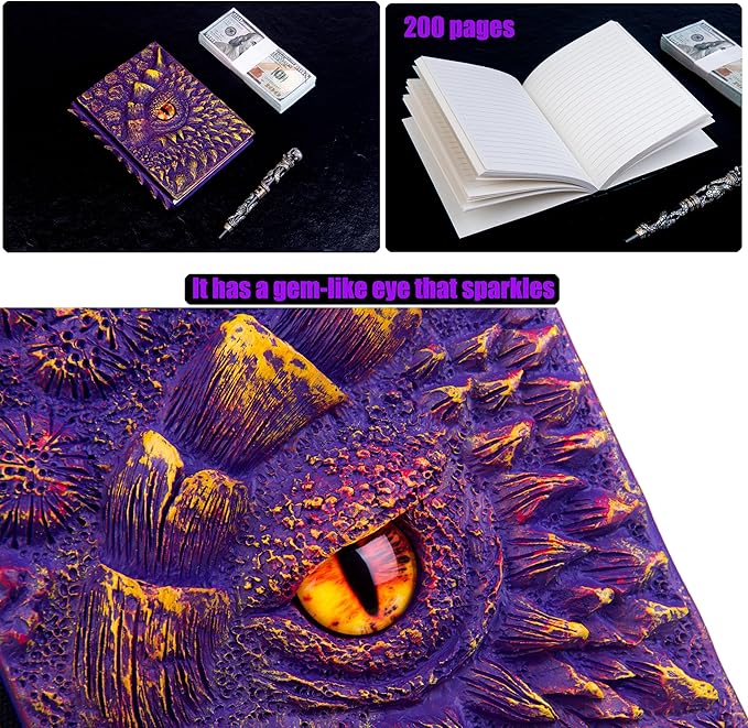 3D Dragon Eye Embossed Journal, Resin Engraving Notebook, Dnd notebook - Image 3