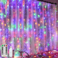 Ollny Curtain Lights 200LED 6.6x6.6ft, USB Multicolor Christmas Curtain Lights by Ollny