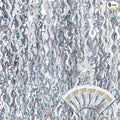 Jutom 6 Pieces 3.3 x 6.6 ft Wavy Tinsel Foil Fringe Curtains Foil Fringe by Jutom