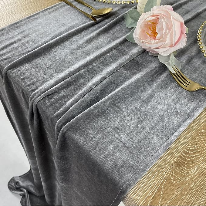 Luxurious Velvet Table Runner, 10ft Wedding Reception Decorations, 20x120inch - Image 5