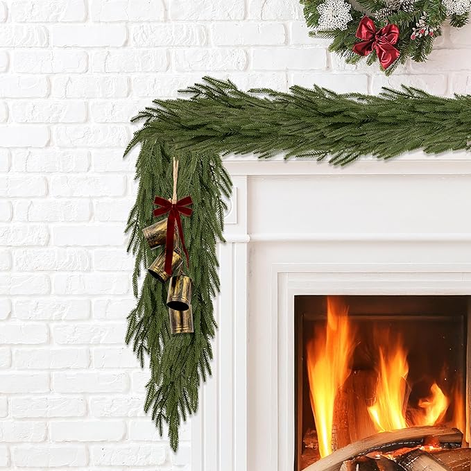 2 Pcs 6FT Christmas Garlands Norfolk Pine Garland - Image 5