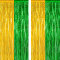 2 Pack Graduation Backdrop, Large Grad Decor 2025, Metallic Green and Gold Grad by ZATAYE