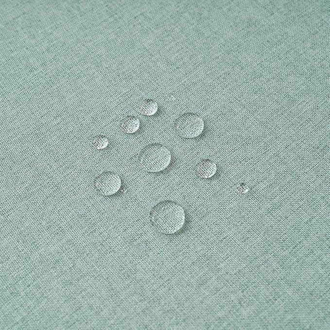 NLMUVW Sage Green Linen Tablecloth Rectangle, Rustic Textured Table Cloth Water - Image 4