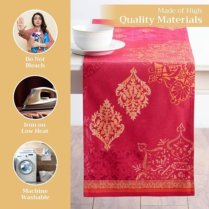 Maison d' Hermine Table Runner 100% Cotton Double Layer Table Runners 72 inches - Image 3