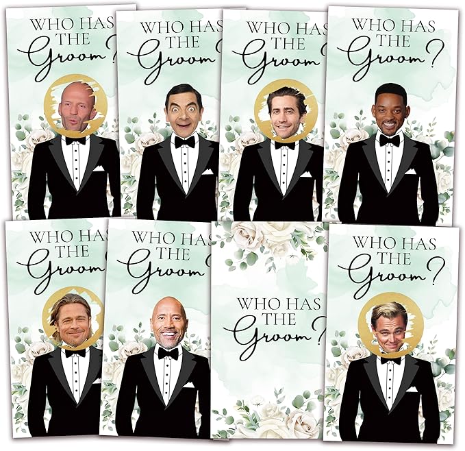Who Has The Groom Bridal Shower Scratch Off Cards, 3.5"x 2.1"Bachelorette Party by AWSICE