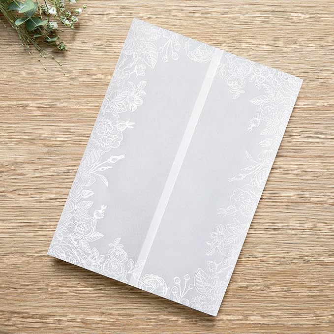 PONATIA 50PCS White Vellum Jackets by ponatia